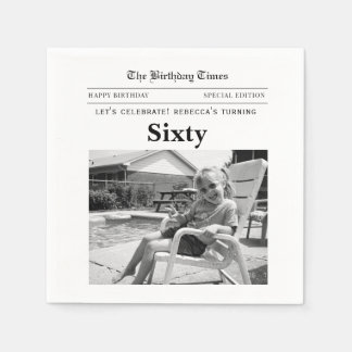 60e Verjaardag Krant Servet