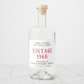  60e verjaardag likeurfles etiket (Voorkant)