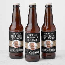 60e verjaardag Man de mythe de Legende partij Bier Etiket