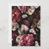 60e verjaardag Moderne Moody Bourgondië Blush Bloe Kaart (Achterkant)