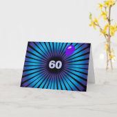 60e verjaardag Neon Optical Illusion Kaart (Gele Bloem)