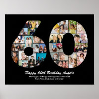60e Verjaardag Nummer 60 Foto Collage Cadeau