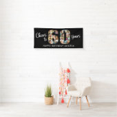 60e verjaardag nummer 60 foto collage juichen spandoek (Insitu)