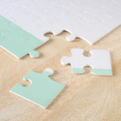 60e verjaardag nummer 60 Foto Collage Mint Legpuzzel (Zijkant)