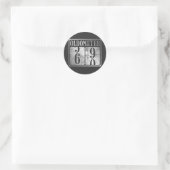 60e verjaardag Oldometer 59-60 Vintage Ronde Sticker (Tas)
