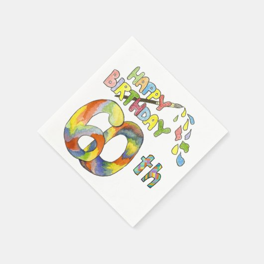 60e verjaardag Papieren servetten (Hoek)