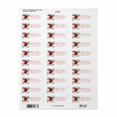 60e Verjaardag Party Floral Retour Adres Label (Full Sheet)