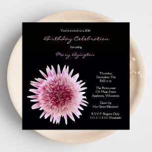 60e verjaardag Party uitnodiging Prachtige Gerbera