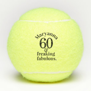 60e Verjaardag Persoonlijke Grappige Tennisballen
