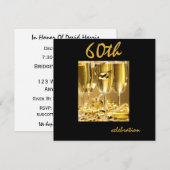 60e verjaardag Persoonlijke uitnodiging (Voorkant / Achterkant)