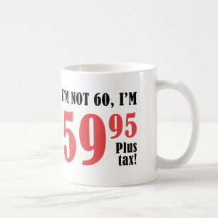 60e verjaardag plus belasting koffiemok