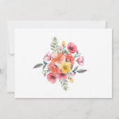 60e verjaardag Poppy Spring Bloemen Foto Kaart (Achterkant)