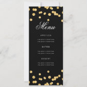 60e verjaardag Programma Gold Glitter met menu (Achterkant)