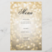 60e verjaardag Programma Licht Goud met Menu (Achterkant)