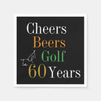 60e verjaardag Proost en Beers Golf Zwart en Goud