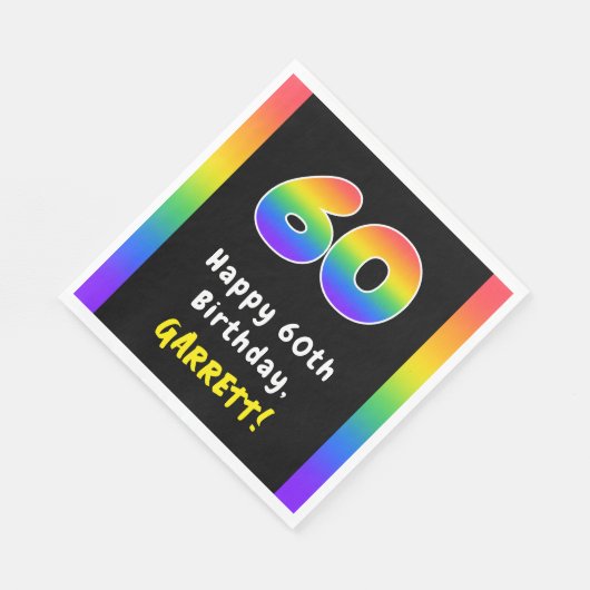 60e verjaardag: Regenboogspectrum # 60, Aangepaste Servet (Hoek)