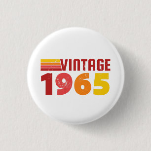 60E VERJAARDAG RONDE BUTTON 3,2 CM