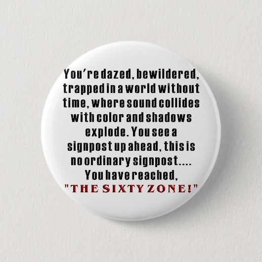 60e verjaardag ronde button 5,7 cm (Voorkant)