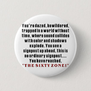 60e verjaardag ronde button 5,7 cm