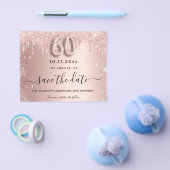 60e verjaardag roos glitter budget behalve datum flyer (Enkel)