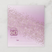 60e verjaardag Roos Gold Glitter (Buitenkant ongevouwen)