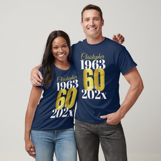 60e verjaardag Speciale datums T-shirt (Unisex)