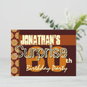 60e Verjaardag Surprise Save the Date Goud Kaart (Staand voorkant)