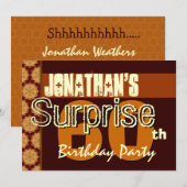 60e Verjaardag Surprise Save the Date Goud Kaart (Voorkant / Achterkant)