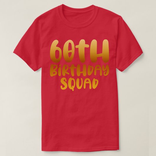 60e verjaardag team t-shirt (Design voorkant)