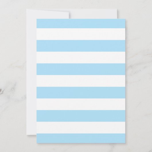 60e verjaardag Uitnodiging blauw en witte strepen (Achterkant)