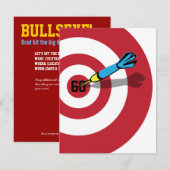 60e verjaardag Uitnodigingen - Doel Bullseye (Voorkant / Achterkant)