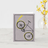 60e verjaardag van de fietser kaart (Gele Bloem)