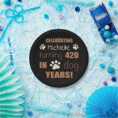 60e verjaardag van de hond papieren bordje (Feest)