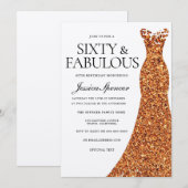 60e verjaardag van de Oranje dress Sixty & Fabulou Kaart (Voorkant / Achterkant)