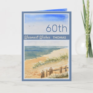60e verjaardag van de speciale zeestrand kaart