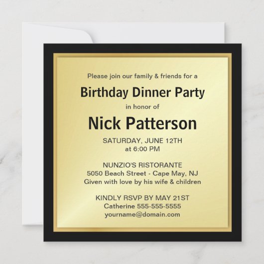 60e verjaardag van de Uitnodigingen van de Partij (Achterkant)