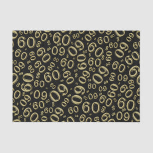 60e verjaardag van het Koel Aantal Pattern Gold/Bl Tissuepapier