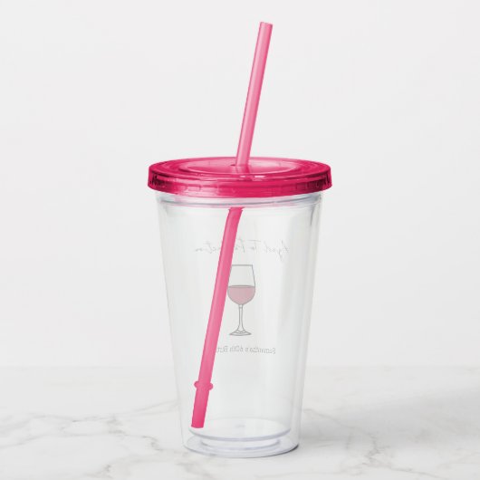 60e verjaardag van perfecte wijn acryl drinkbeker (Achterkant)