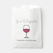 60e verjaardag van perfecte wijn bedankzakje (Voorkant)