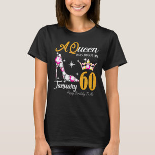 60e verjaardag van vrouwen, koningin 60 jaar oud t-shirt