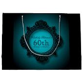 60e verjaardag viering gepersonaliseerde geschenkt large cadeautasje (Achterkant)