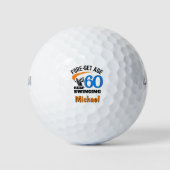 60e verjaardag voor man - 60 jaar Classy Blue Golfballen (Voorkant)
