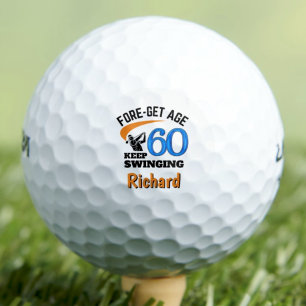 60e verjaardag voor papa - 60 jaar cool blauw cade golfballen