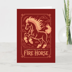 60e verjaardag Vuur Paard Chinese Zodiac 2026 Maan Kaart