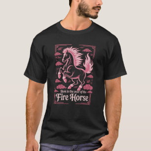 60e verjaardag Vuur Paard Chinese Zodiac 2026 T-shirt