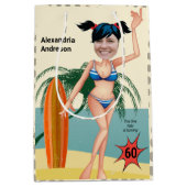 60e verjaardag Weemens Nieuwe Funny Bikini Medium Cadeauzakje (Voorkant)