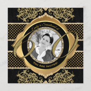 60e verjaardag Zestigste gouddiamantfoto Lijst Kaart