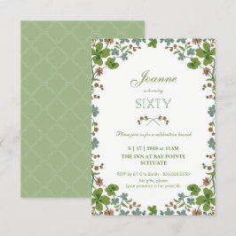 60e verjaardag, zestigste  stijl, klein kaart