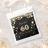 60e verjaardag zwarte gouddiamanten bedankt bedankzakje (Geknipt)