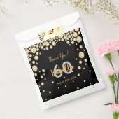60e verjaardag zwarte gouddiamanten bedankt bedankzakje (Gezegeld)